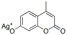2H-1-Benzopyran-2-one, 7-hydroxy-4-methyl-, silver(1+) salt 结构式