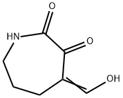 1H-Azepine-2,3-dione, tetrahydro-4-(hydroxymethylene)- (9CI) 结构式