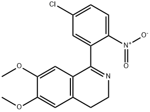 1-(5-氯-2-硝基苯基)-6,7-二甲氧基-3,4-二氢异喹啉 结构式