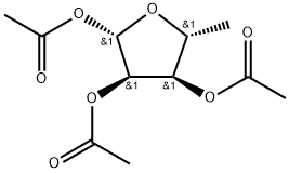 1,2,3-三乙酰氧基-5-脱氧-D-核糖 结构式