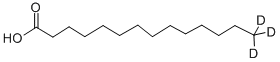 氘代14,14,14-D3十四烷酸 结构式