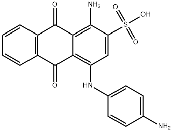 1-氨基-4-(4-氨基苯胺基)-9,10-二氢-9,10-二氧代蒽-2-磺酸 结构式