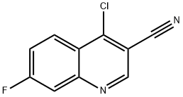 4-氯-7-氟-喹啉-3-甲腈 结构式