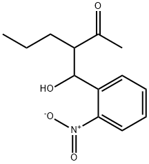3-[Hydroxy(2-nitrophenyl)methyl]-2-hexanone 结构式