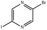 2-溴-5-碘吡嗪 结构式
