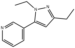 Pyridine, 3-(1,3-diethyl-1H-pyrazol-5-yl)- (9CI) 结构式