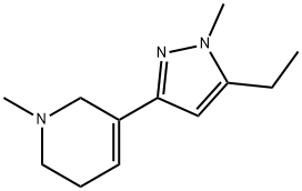 Pyridine, 3-(5-ethyl-1-methyl-1H-pyrazol-3-yl)-1,2,5,6-tetrahydro-1-methyl- (9CI) 结构式