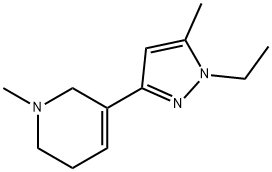 Pyridine, 3-(1-ethyl-5-methyl-1H-pyrazol-3-yl)-1,2,5,6-tetrahydro-1-methyl- (9CI) 结构式