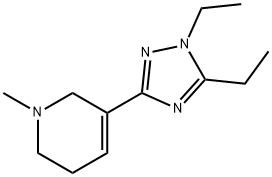 Pyridine, 3-(1,5-diethyl-1H-1,2,4-triazol-3-yl)-1,2,5,6-tetrahydro-1-methyl- (9CI) 结构式