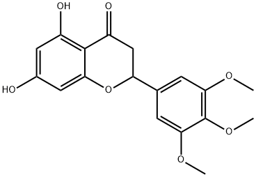 5,7-二羟基-3',4',5'-三甲氧基黄烷酮 结构式