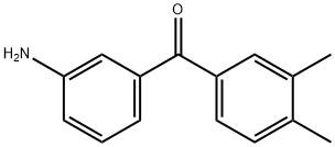 (3-氨基苯基)(3,4-二甲基苯基)甲酮 结构式