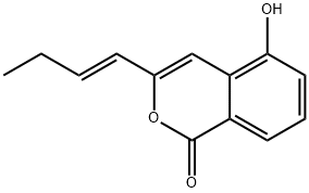 3-[(E)-1-Butenyl]-5-hydroxy-1H-2-benzopyran-1-one 结构式