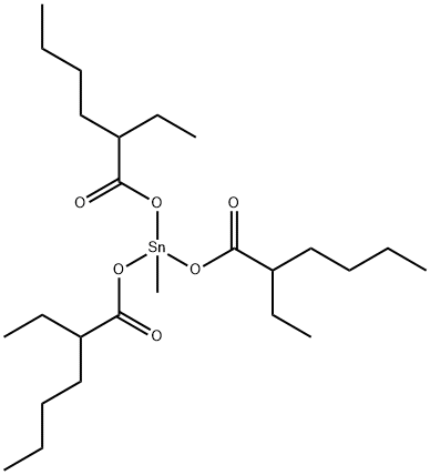 tris[(2-ethylhexanoyl)oxy]methylstannane  结构式