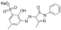 5-[(4,5-二氢-3-甲基-5-氧代-1-苯基-1H-吡唑-4-基)偶氮]-4-羟基甲苯-3-磺 结构式
