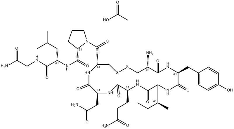 醋酸缩宫素 结构式