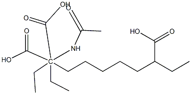 triethyl 1-(acetylamino)heptane-1,1,7-tricarboxylate 结构式