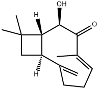 (1R,2R,4E,9S)-2-Hydroxy-4,11,11-trimethyl-8-methylenebicyclo[7.2.0]undec-4-en-3-one 结构式