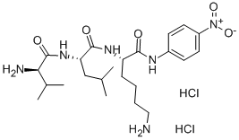 D-缬氨酰-L-亮氨酰-L-赖氨酰-对-硝基苯胺二盐酸盐 结构式
