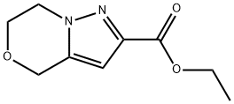 4H-吡唑[5,1-C][1,4] 6,7-二氢恶嗪-2-羧酸乙酯 结构式