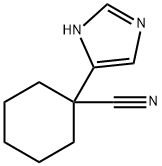 Cyclohexanecarbonitrile, 1-(1H-imidazol-4-yl)- (9CI) 结构式