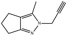 Cyclopentapyrazole,  2,4,5,6-tetrahydro-3-methyl-2-(2-propynyl)-  (9CI) 结构式