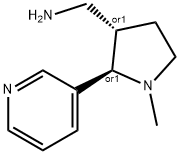 (2S,3R)-rel-1-Methyl-2-(3-pyridinyl)-3-pyrrolidinemethanamine 结构式