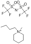 1-丁基-1-甲基哌啶双(三氟甲磺酰基)亚胺盐 结构式