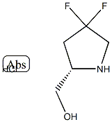 (S)-(4,4-二氟吡咯烷-2-基)甲醇盐酸盐 结构式