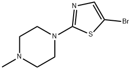 5-BROMO-2-(N-METHYLPIPERAZIN-1-YL)THIAZOLE 结构式