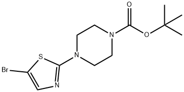 4-(5-溴噻唑-2-基)哌嗪-1-羧酸叔丁酯 结构式