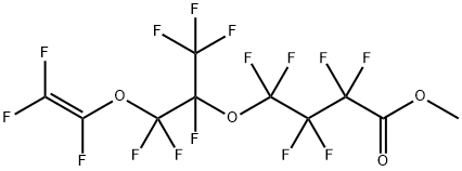methyl 2,2,3,3,4,4-hexafluoro-4-[1,2,2-trifluoro-2-[(trifluorovinyl)oxy]-1-(trifluoromethyl)ethoxy]butyrate 结构式