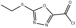 1,3,4-Oxadiazole-2-carbonylchloride,5-(ethylthio)-(9CI) 结构式