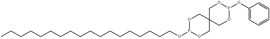 3-Octadecyloxy-9-phenoxy-2,4,8,10-tetraoxa-3,9-diphosphaspiro[5.5]undecane 结构式