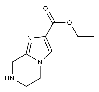 5,6,7,8-四氢咪唑[1,2-A]吡嗪-2-羧酸乙酯 结构式