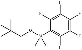 Dimethyl(2,3,4,5,6-pentafluorophenyl)silyl neopentyl ether 结构式