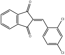 2-(2,4-DICHLOROBENZYLIDENE)-1H-INDENE-1,3(2H)-DIONE 结构式