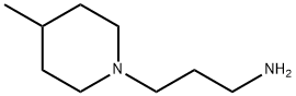 3-(4-甲基哌啶 -1-基)丙烷-1-胺 结构式