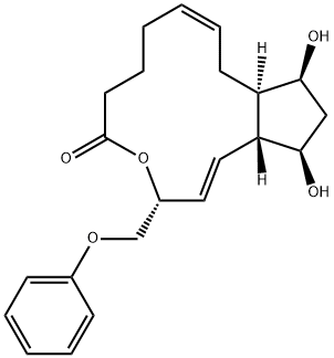 (1E,3R,9Z,11aR,12S,14R,14aR)-3,6,7,8,11,11a,12,13,14,14a-Decahydro-12,14-dihydroxy-3-phenoxymethyl-5H-cyclopent[e]oxacyclotridecin-5-one 结构式