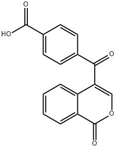 4-[(1-Oxo-1H-2-benzopyran-4-yl)carbonyl]benzoic acid 结构式