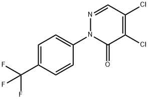 4,5-二氯-2-(4-三氟甲基苯基)哒嗪-3-酮 结构式