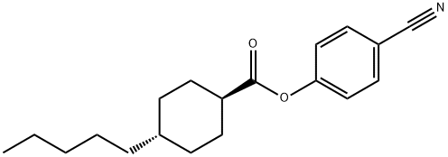 戊基环己基苯甲酸对氰基苯酚酯 结构式