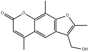 4′-羟基甲基-4,5′,8′-三甲基补骨脂素 结构式