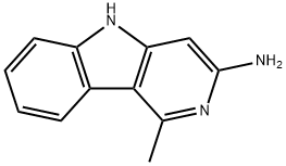 3-氨基-1-甲基-5H-吡啶[4,3-B]吲哚 结构式