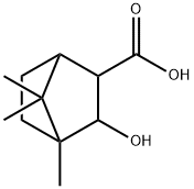 3-hydroxy-4,7,7-trimethylbicyclo[2.2.1]heptane-2-carboxylic acid 结构式