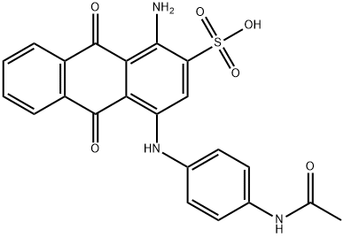 4-[[4-(乙酰氨基)苯基]氨基]-1-氨基-9,10-二氢-9,10-二氧代蒽-2-磺酸 结构式