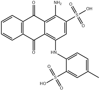 1-Amino-9,10-dihydro-4-[(4-methyl-2-sulfophenyl)amino]-9,10-dioxo-2-anthracenesulfonic acid 结构式