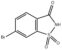 6-溴-1,2-苯异噻唑-3(2H)-酮 1,1-二氧化物 结构式