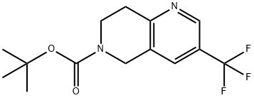 3-(三氟甲基)-7,8-二氢-1,6-二氮杂萘-6(5H)-羧酸叔丁酯 结构式