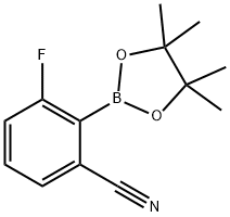 6-氰基-2-氟苯硼酸频哪醇酯 结构式
