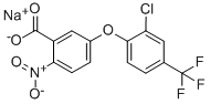 5-[2-氯-4-(三氟甲基)-苯氧基]-2-硝基苯甲酸钠 结构式